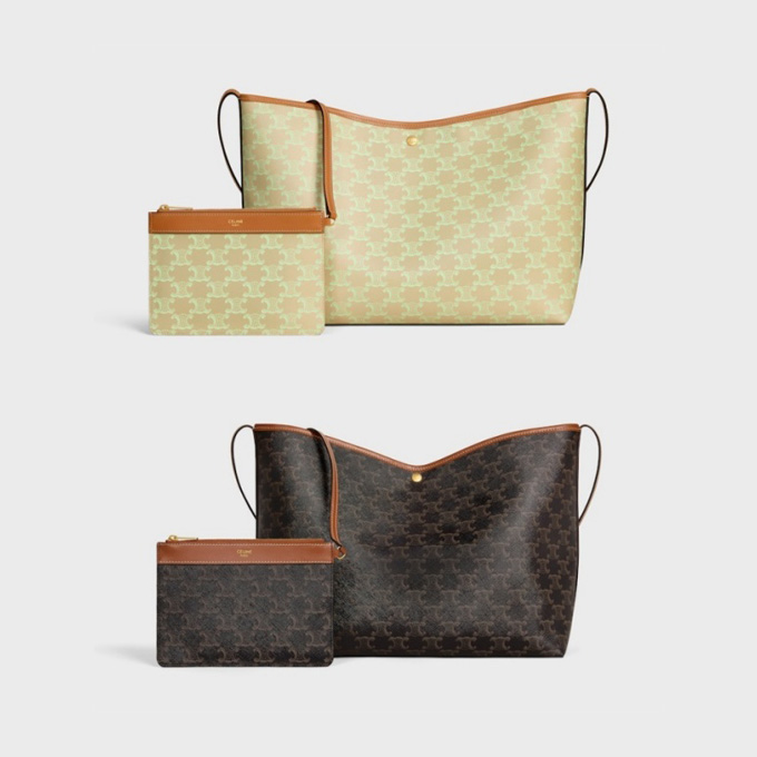 celine soft shopper large capacity tote handbag
